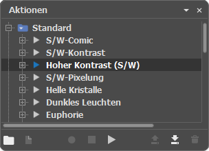 Aktionen-Liste