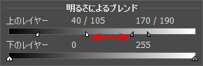 スライダーの位置