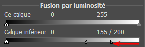 Position des curseurs