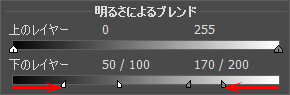 スライダーの位置